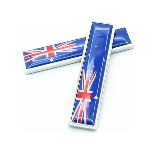 300 Pairs Metal International Australia Flags Car Emblem Badge Decorations 3D Australia Flag Car Tail Fender Styling Stickers