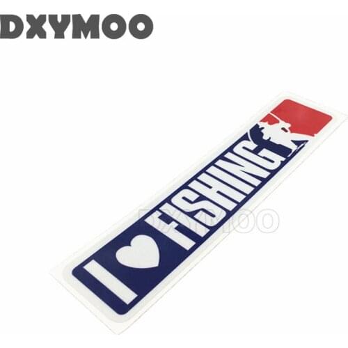 4 sizes Outdoor Sports I love Fishing Carp Car Sticker Window Fish Tank Decal Vinyl Tape Fish Tank Laptop Bumpers 3M