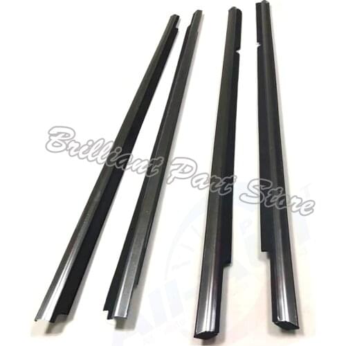 4pcs Front Rear Left Right Chrome Outside Window Moulding Weatherstrip Fit For Lancer 07-17