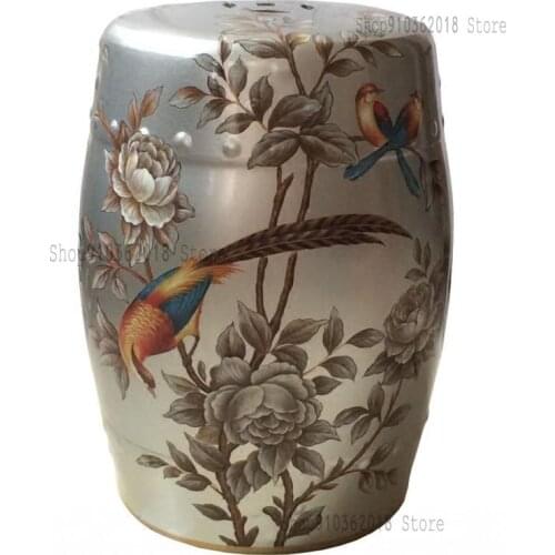 Customized American Chinese Ceramic Drum Stool Pier Porcelain Stool Round Stool Stool Ceramic Stool Dressing Stool Cool Pier Sho