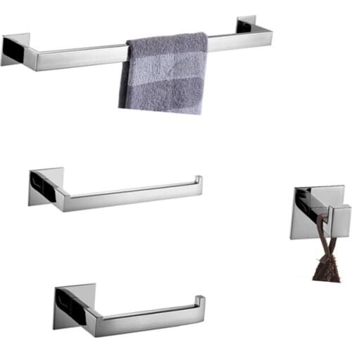 AUSWIND Stainless Steel Chrome Towel Ring Holder Self Adhesive Towel Bar Rack In Bathroom Free Punch Bathroom Set Accessories