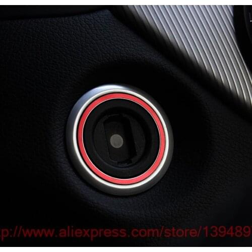 Car Ignition Switch Engine Start Decoration Cover Ring Trim Sticker For Mercedes Ben A Class B Class C Class E Class GLK GL GLA