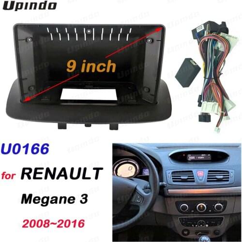 2 Din 9 Inch Car Radio Plastic Fascia Panel Frame for RENAULT Megane 3 2008-2016 Installation DVD GPS Mp5 Dash Mount Kit