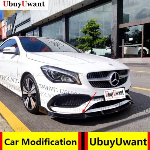 For Benz CLA W117 CLA200 220 260 A Set Car Front Bumper Lip Body Kit Diffuser Deflector Spoiler Splitter Lip Guard 2013 - 2019