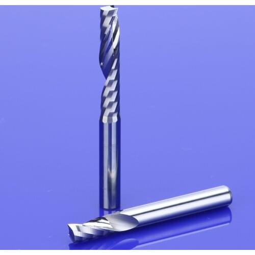 2Pc 10mm 3A Class CNC End Mill One Single Flute Spiral Cutter For MDF Carbide Milling Cutter PVC Wood Cutter