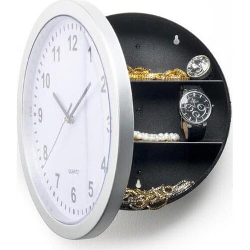 Creative Hidden Secret Safe Box Wall Clock Safe Box Wall-Mounted Hanging Key Cash Money Jewelry Storage Security Box Home Decor