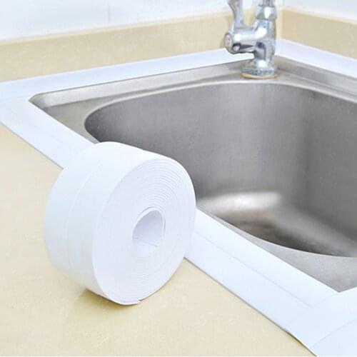 3.2 Meters Bathroom Kitchen Shower Sink Bath Sealing Strip Tape Caulk Strip Self Adhesive Waterproof Wall Sticker Sink Edge Tape