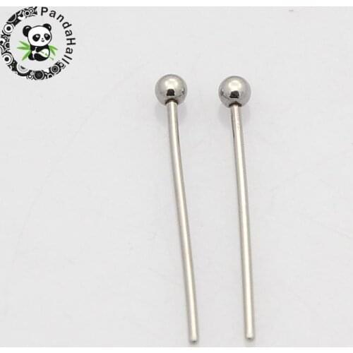 18/20/25/30/35mm 200pcs HOT 304 Stainless Steel Metal Ball Headpins Needle Head Pins for Jewelry Making DIY Accessories Findings
