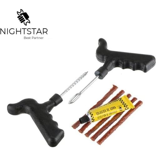 Motorcycle/Car Tubeless Type Puncture Repair Kit Tool Tire Plug Auto 5 Strip /Home Tool Kit