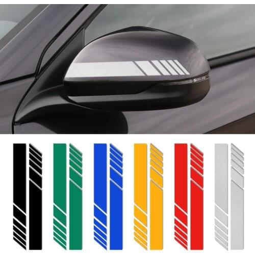 2PCS Car-styling Side Rear View Mirror Stripes reflective Stickers For lada VESTA niva kalina priora granta largus vaz samara