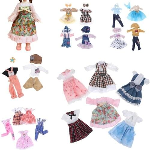 New Hot! 30cm Doll Accessories 1/6 12'' Doll Clothes Suit Dress Princess Doll Dressup Toy