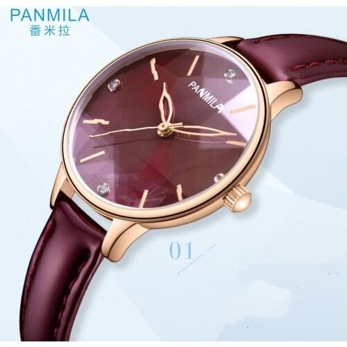 PANMILA Ladies Watch With Leather Strap
