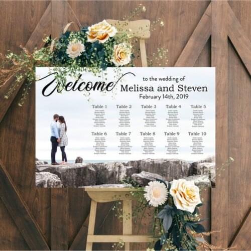 Personalized Wedding Sign Find Your Seat Sign Wedding Seating Chart Sign with photo Table Seating Chart Seating Plan
