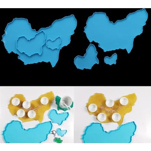 1Pcs Africa Territory Shape Coaster Cup Mat Pad Silicone Mold Keychain Epoxy Resin Mould For DIY Crafts Jewelry Casting Tools