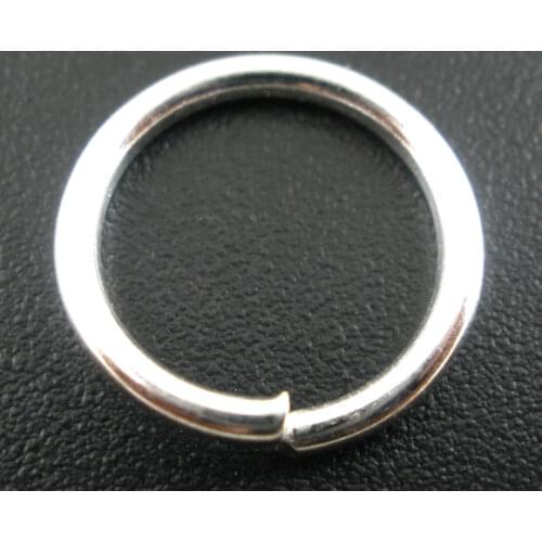 Lovely 100PCs Silver Plated Open Jump Rings 14mm Dia.Findings (B03128)