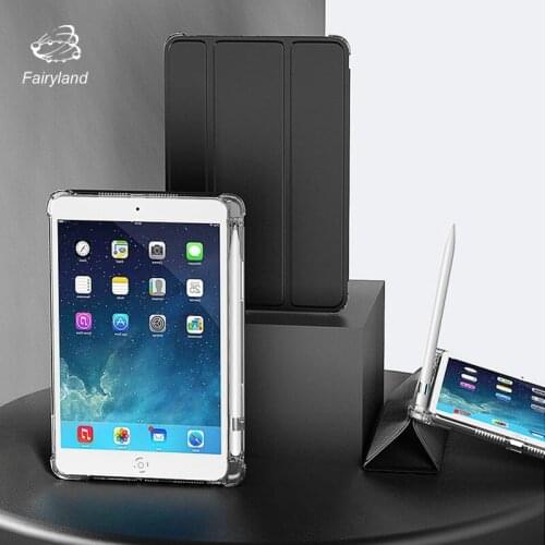Shockproof Tablet Protective Case Flip Tablet Stand Soft TPU Transparent Back Cover For iPad Pro 12.9 11 10.5 10.2 inch Air 3