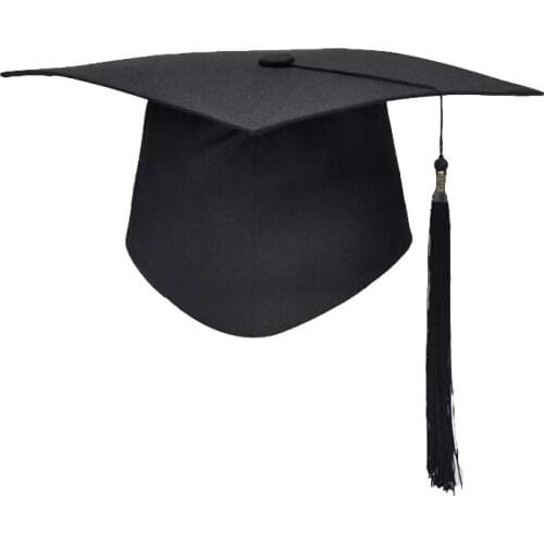 Graduation Hat Unisex Decorative Polyester Adult Graduation Tassel Cap for Bachelor School Parties Graduation Hat Wholesale