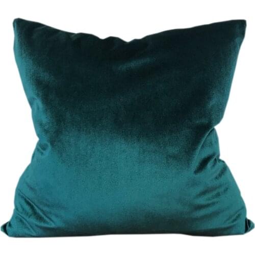 CURCYA Dark Green Velvet Throw Pillow Covers for Home Decoration Soft Large Big Sofa Cushion Case