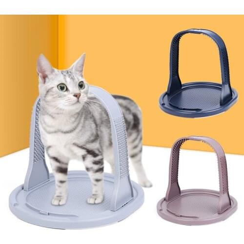 Corner Pet Brush Comb Play Cat Toy Plastic Scratch Bristles Arch Massager Self Grooming Cat Scratchers Cats Toys