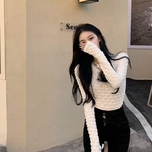 Woman Tshirts White T-shirt Womens Autumn and Winter Check V-neck Short Top Ropa Mujer Camisetas