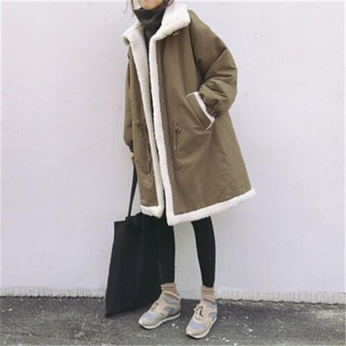 Winter Women Long Velvet Jacket Femme Parka Thick Warm Oversize Long Coat Lady Chic Vintage Outwear Loose Clothing Windproof Top