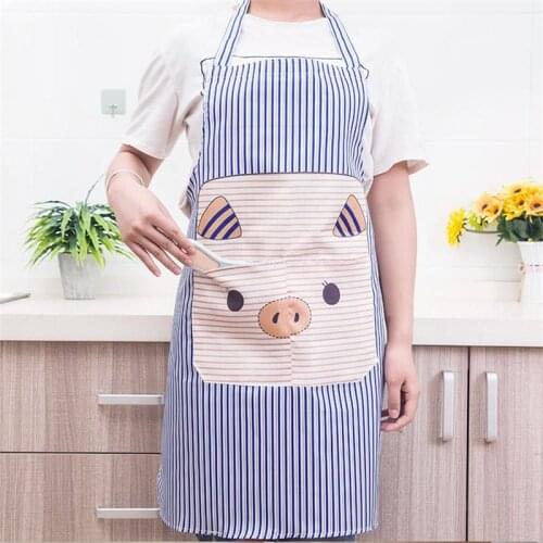 1 Pcs Creative Polyester Piggy Apron Fashion Aanti-fouling Kitchen Hanging Neck Ssleeveless Household Chef Cooking Apron