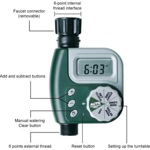 1pc Garden Irrigation Controller Water Timer Solenoid Valve Timer Garden Faucet Hose Timer Irrigation Controller Watering Device