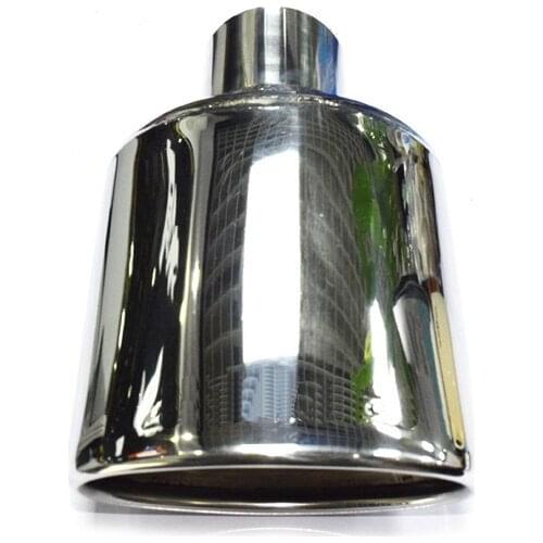 1 PCS Oval Universal Car Exhaust Tip 304 Stainless Steel Muffler Tips 54mm Nozzle Tailpipe Exhaust System