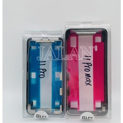 10pcs frame for iP 11 Pro Max/11Pro X XS MAX 5 wtih glue adhesive Middle Bezel replacement glass frame lcd repair