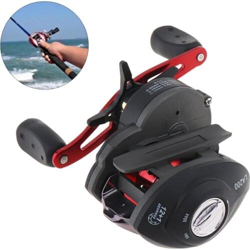 12+1BB High Speed 8.1:1 Gear Ratio Fishing Bait Casting Reel Braking Force 8KG / 17.6LB with Right Left Hand Fishing Reel