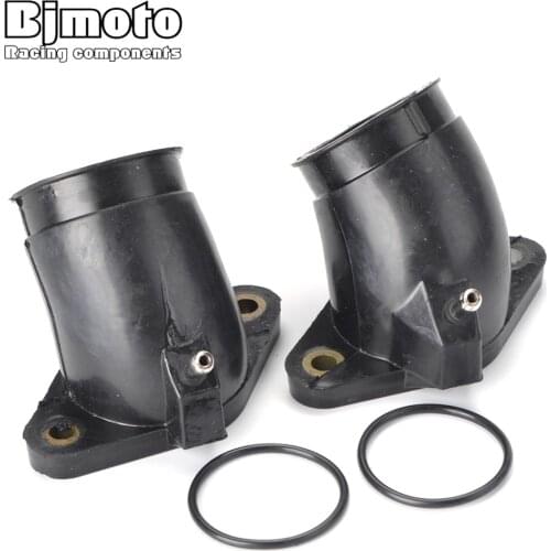 2PCS Motorcycle Carburetor Pit Dirt Bike Rubber Adapter Inlet Intake Pipe For Yamaha XVS650 V-STAR DRAG STAR XVS400 DRAG STAR