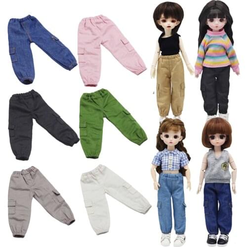 30cm BJD baby clothes, overalls, pocket pants, casual pants for yosd, 1/6BJD doll clothes accessories for dolls