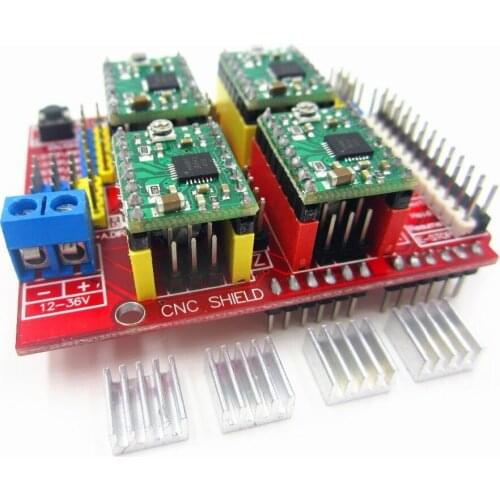 5set New cnc shield v3 engraving machine / 3D Printer / + 4pcs A4988 driver expansion board