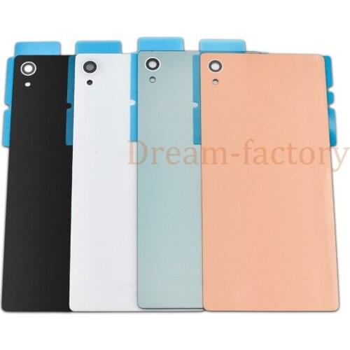 50pcs/lot Back Glass Battery Cover Rear Door Panel Housing Case For SONY XPERIA Z3 Plus Z4 Back Glass Cover