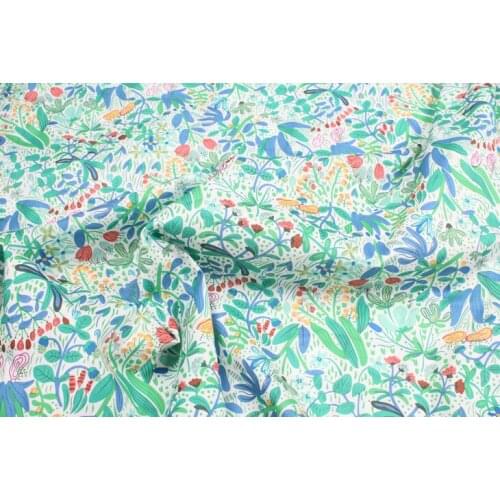 50x140cm Flowers Bloom Reactive Dyeing Pure Cotton Fabric for Dress Shirt Tissus Au Meter Tissu Telas Tecido Shabby Chic DIY