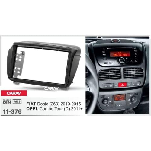 CARAV 11-376 Top Quality Radio Fascia for FIAT Doblo (263)/ OPEL Combo Tour (D) Stereo Fascia Dash CD Trim Installation Kit