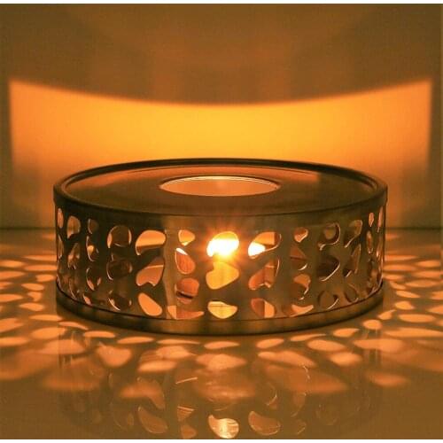 Stainless Steel Teapot Tea Pot Warmer Candle Heating Base Stand for Milk Tea Coffee