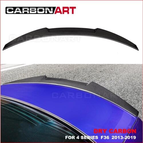 For F36 Dry Carbon Fiber Rear M4 Style Trunk Spoiler for BMW F36 4 Series 2013-2019 Great Fitment UV-Cut High Glossy Finished