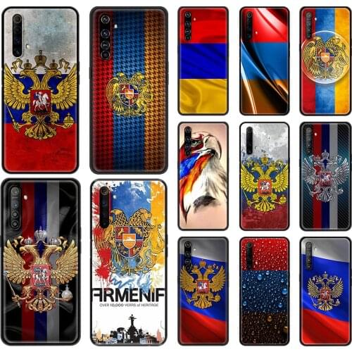 Phone Case for Realme C3 5 6 6i 7 C11 XT X7 X50 7 Global Q2 Q2i Pro 5G Silicone Cover Coque Armenia Albania Russia flag Emblem
