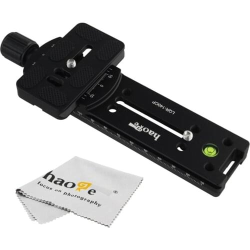 Haoge140mm Rail Nodal Slide Quick Release Clamp+70mm Plate for Panoramic Close Up Arca