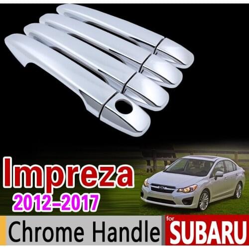 For Subaru Impreza 2012 - 2017 Chrome Handle Cover Trim Set 2013 2014 215 2016 GJ GP G4 WRX STI Accessories Stickers Car Styling