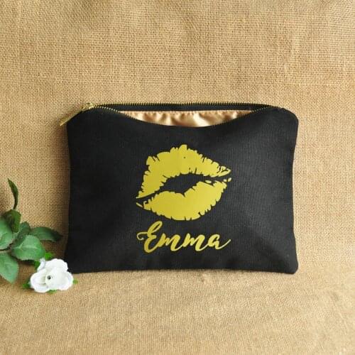 Personalized Bridesmaid Gift Custom Make Up Cosmetic Bag Best Friend Gift Personalized Makeup Bag for Mom