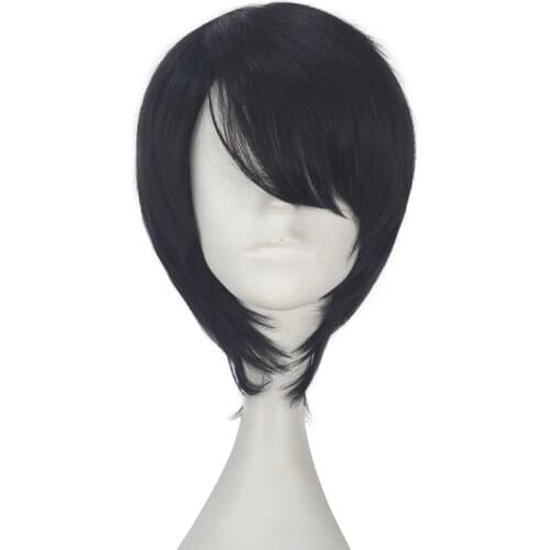 Anime kuroko basket Short Midorima Shintaro Cospaly green straight Wig Mens Full Wig