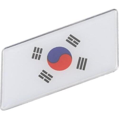 Asian Country Beautiful South Korea National Flag Rectangle Styling Car Stickers Automobile Motorcycle Accessories