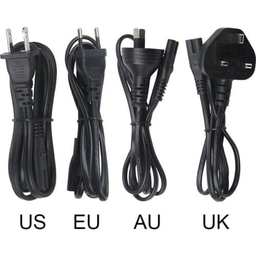 LVSUN 1pc 1.5m AC Power Cord cable Lead Adapter EU US AU KR UK Plug Optional Laptop Adapter USB Charger Outlet Plug IEC 320 C8