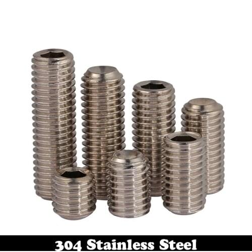 M4*20 M4x20 M4*25 M4x25 M4*30 M4x30 M4*35 M4x35 304 Stainless Steel ss DIN916 Allen Head Hexagon Socket Grub Cup Point Set Screw