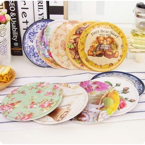 Melamine Porcelain Multi-purpose Coasters Heat Resistant Mat Pot Holder Table Placemats Disc Pads Bowl Pad 3 Pieces/Lot