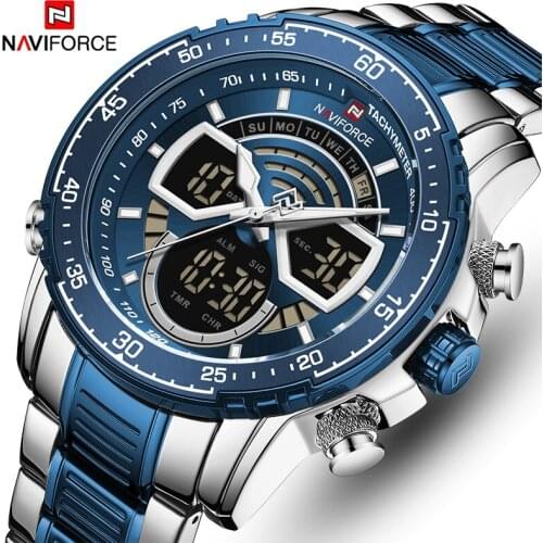 NAVIFORCE Mens Watches Luxury Brand Fashion Quartz Watch Men Waterproof Sports Wristwatch Chronograph Clock Relogio Masculino