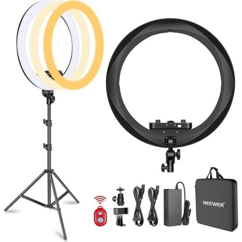 Neewer Ring Light Kit [Upgraded Version-Ultra Slim],Dimmable LED Ring Light with Light Stand for Portrait Makeup Video Shooting