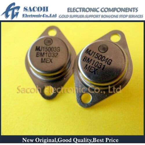 Free Shipping 5Pairs MJ15003G MJ15003 + MJ15004G MJ15004 TO-3 20A 140V Silicon Power Transistor
